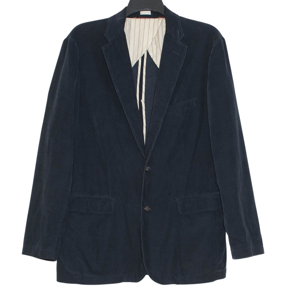 J Crew Blazer Corduroy Vintage Quiet Luxury Old Money Preppy Navy L Tall Flawed
